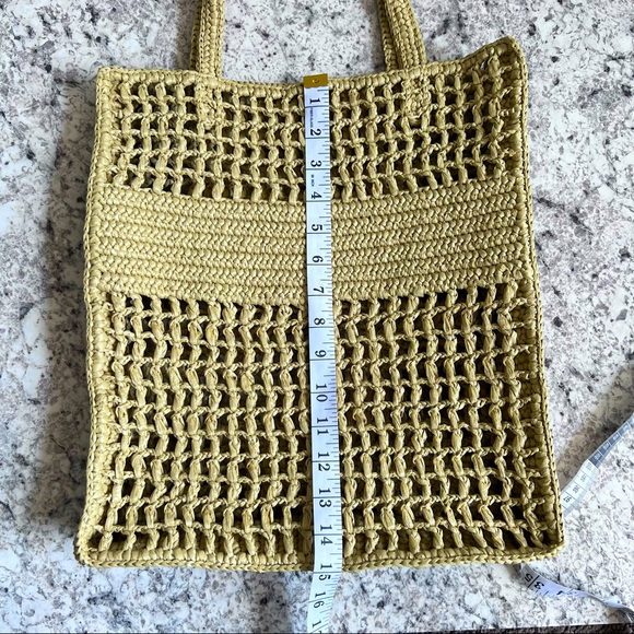 Crochet upcycled straw bag - Picture 4 of 7